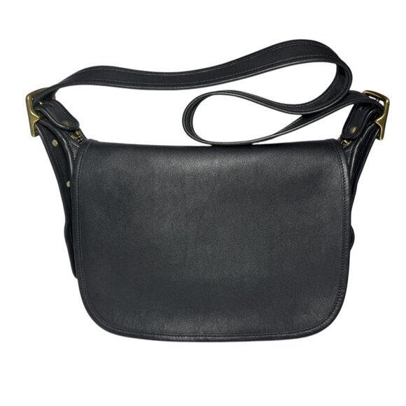 Coach Handbags - Vintage Coach 9951 Patricia Legacy Flap Navy Leather Crossbody Saddle Bag
